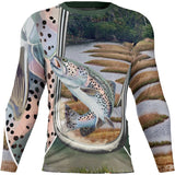 Speckled Sea Trout Fever! UPF 50+Long Sleeve Shirt - Slick Fish Gear Co.