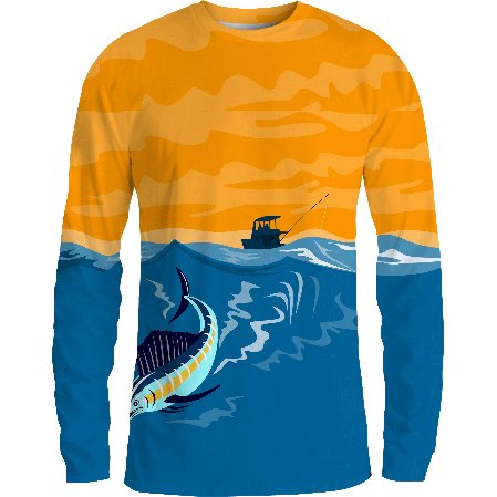 NEW! Ladyfish UPF long sleeve shirt - Yellow Tail  Fishing tee shirts,  Fishing shirts, Fishing outfits