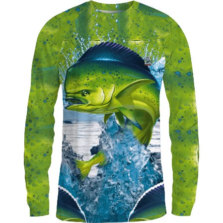 Microfiber Long Sleeve Fishing Shirt UPF 50 Arctic BLUE – N/G