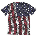 Fishing Camo with USA flag Short Sleeve T-Shirt - Slick Fish Gear Co.