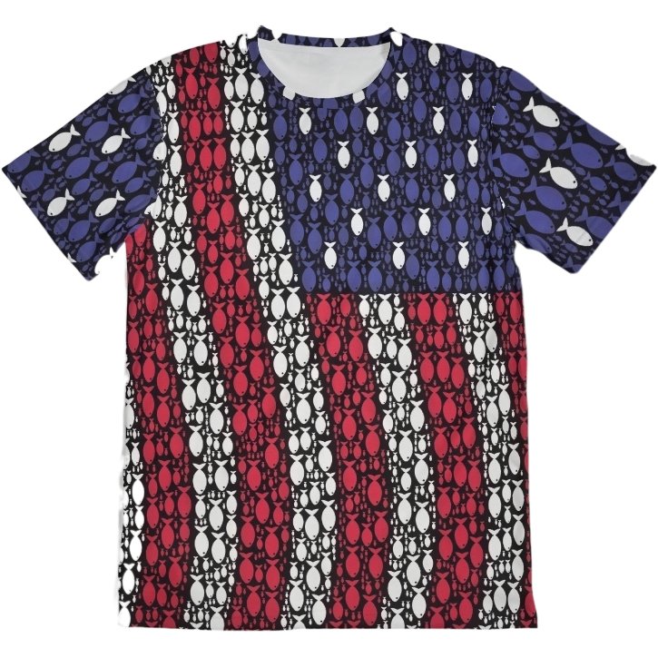 Fishing Camo with USA flag Short Sleeve T-Shirt - Slick Fish Gear Co.