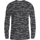 Gray Fish Camo UPF 50+ Long Sleeve Shirt - Slick Fish Gear Co.