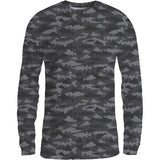 Gray Fish Camo Men's Long Sleeve T-shirts | Durable Outdoor Wears - Slick Fish Gear