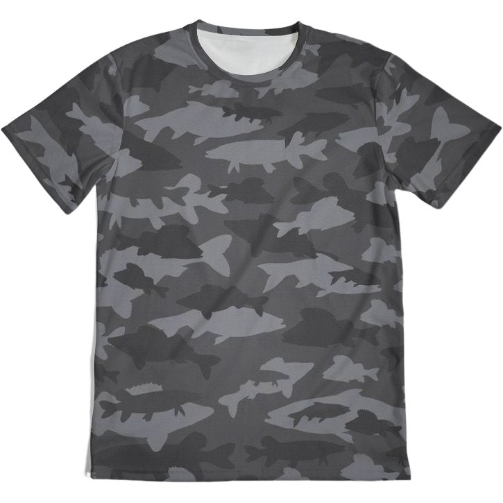 Grey Fish Camo Men's Short Sleeve T-Shirt - Slick Fish Gear Co.