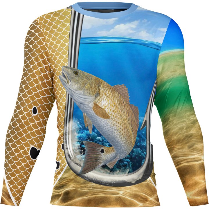 Redfish Fever! UPF 50+ Long Sleeve Shirt - Slick Fish Gear Co. - XS