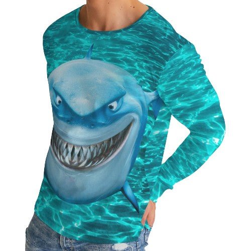 Shark Grin SPF 50+ Long Sleeve Funny Fishing Shirt - Slick Fish