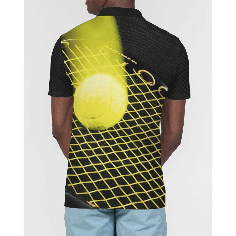 Tennis Yellow Ball Men's Slim Fit Short Sleeve Polo - Slick Tennis Gear
