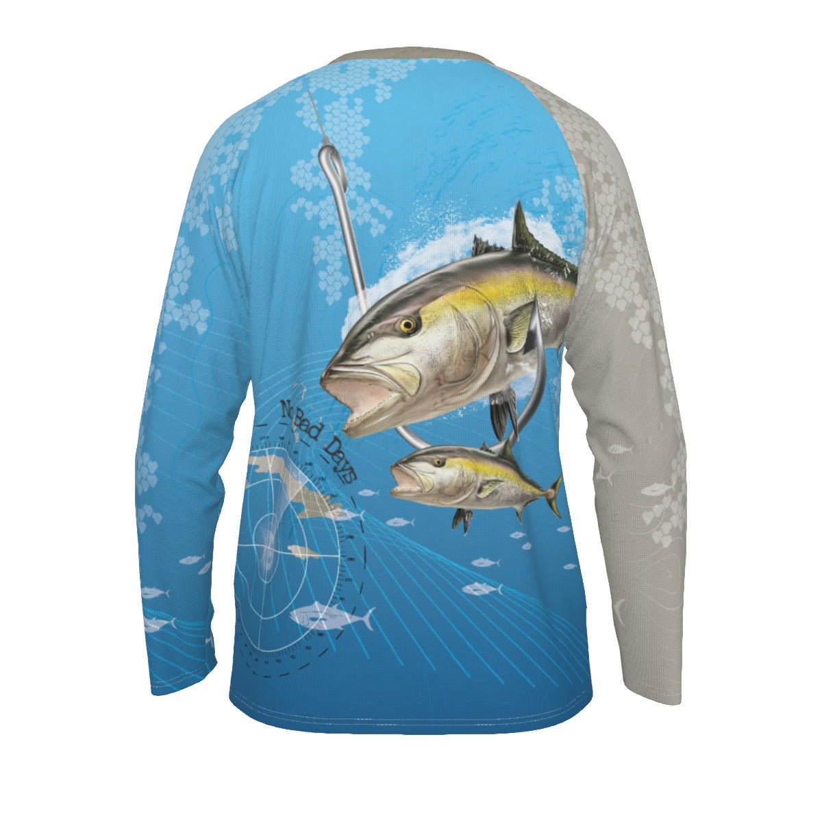 Slick Fish Gear The Spot Men's Long Sleeve T-Shirt with Raglan Sleeve L