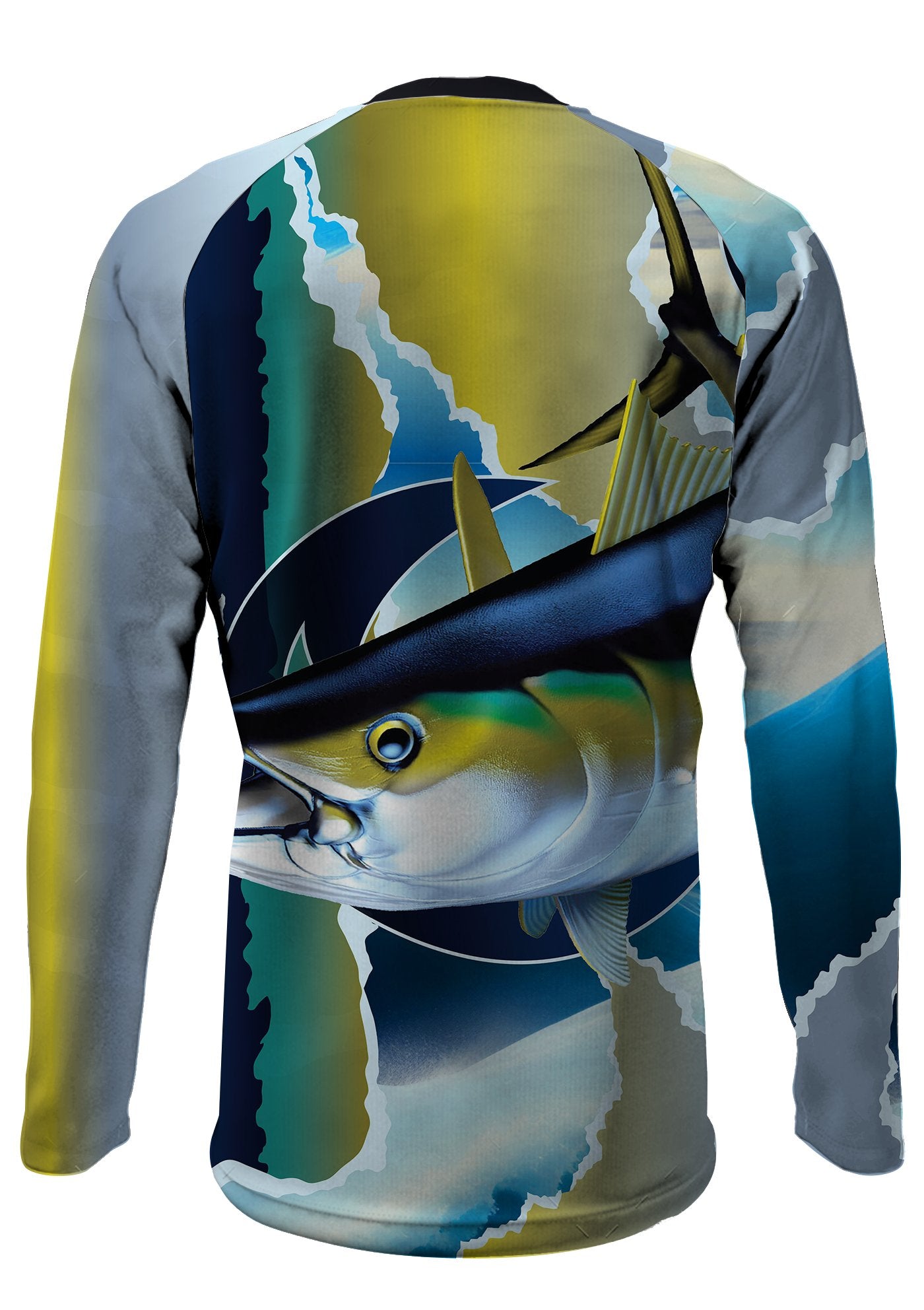 Spicy Tuna Shirt Mens Medium Fishing Gear Short-Sleeve Button-Up Yellow  Vented